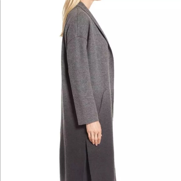 Eileen Fisher Plus Ombré Merino Wool Kimono Coat - Picture 4 of 8